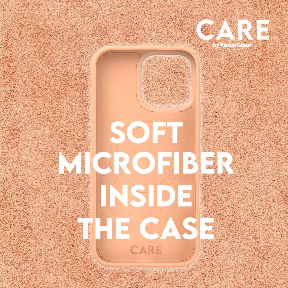 CARE by PanzerGlass iPhone 16 Pro FASHION Fearlessly Fashionable Cover - MagSafe Kompatibel - Peach Fuzz