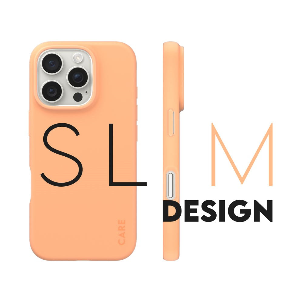 CARE by PanzerGlass iPhone 16 Pro FASHION Fearlessly Fashionable Case - Peach Fuzz