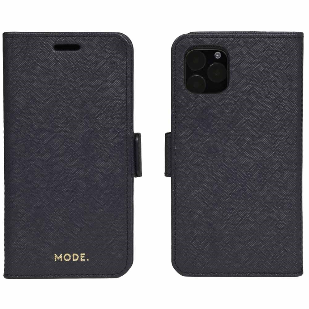 iPhone 11 dbramante1928 Fashion New York Magnetic Leather Wallet Case - Night Black