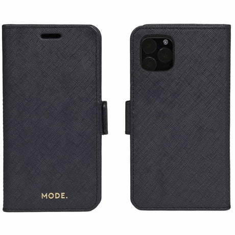 iPhone 11 dbramante1928 Fashion New York Magnetic Leather Wallet Case - Night Black