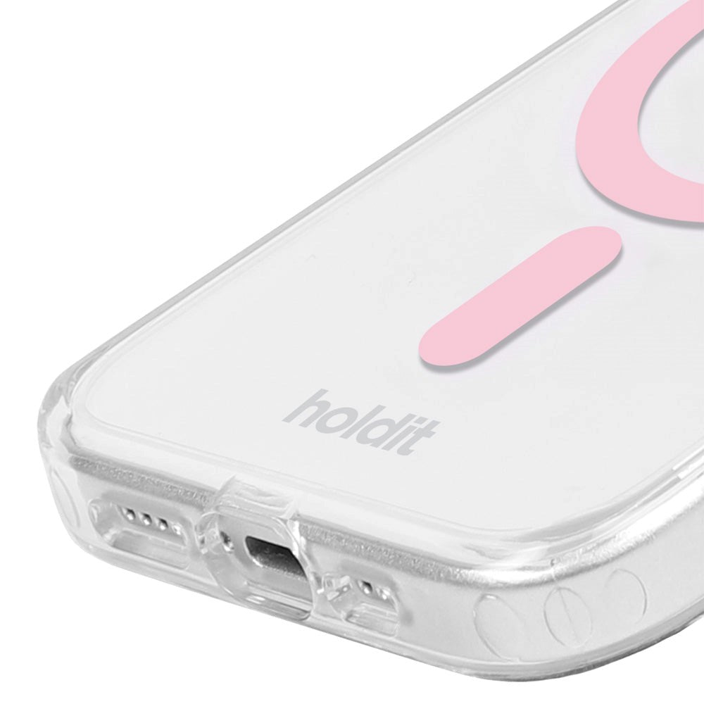 Holdit iPhone 15 / 14 / 13 MagSafe Case - Transparent / Pink