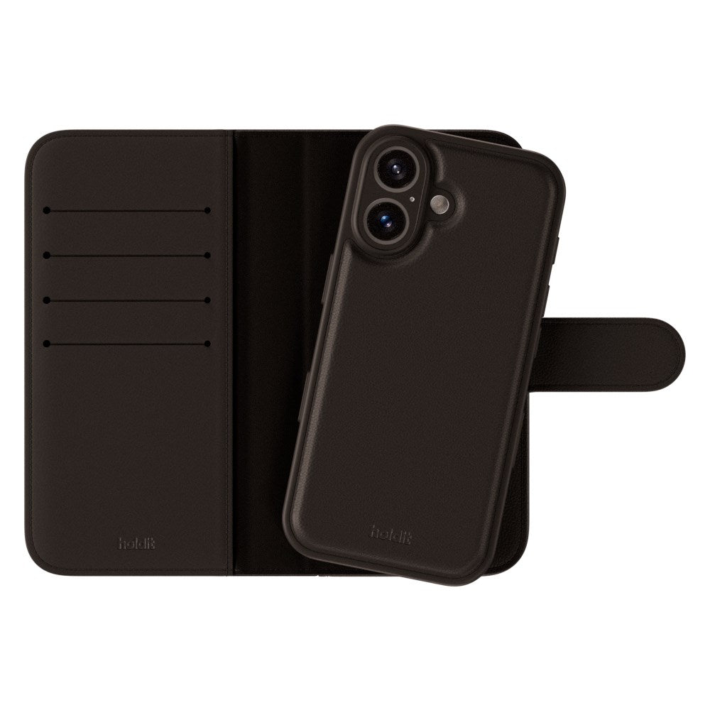 Holdit iPhone 16 Plus Wallet Case Magnet Plus - Flip Case - Black