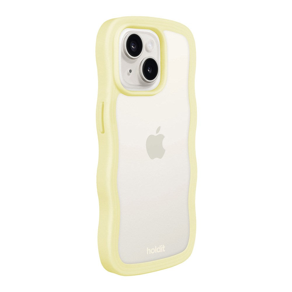 Holdit iPhone 15 / 14 / 13 Wavy Case - Lemonade / Transparent