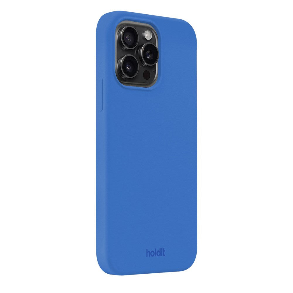 Holdit iPhone 15 Pro Soft Touch Silikone Case - Sky Blue