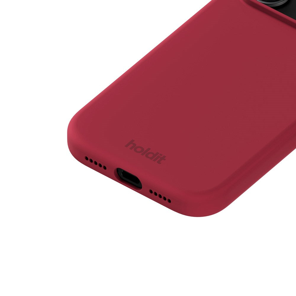 Holdit iPhone 17 Pro Soft Touch Silicone Case - Red Velvet