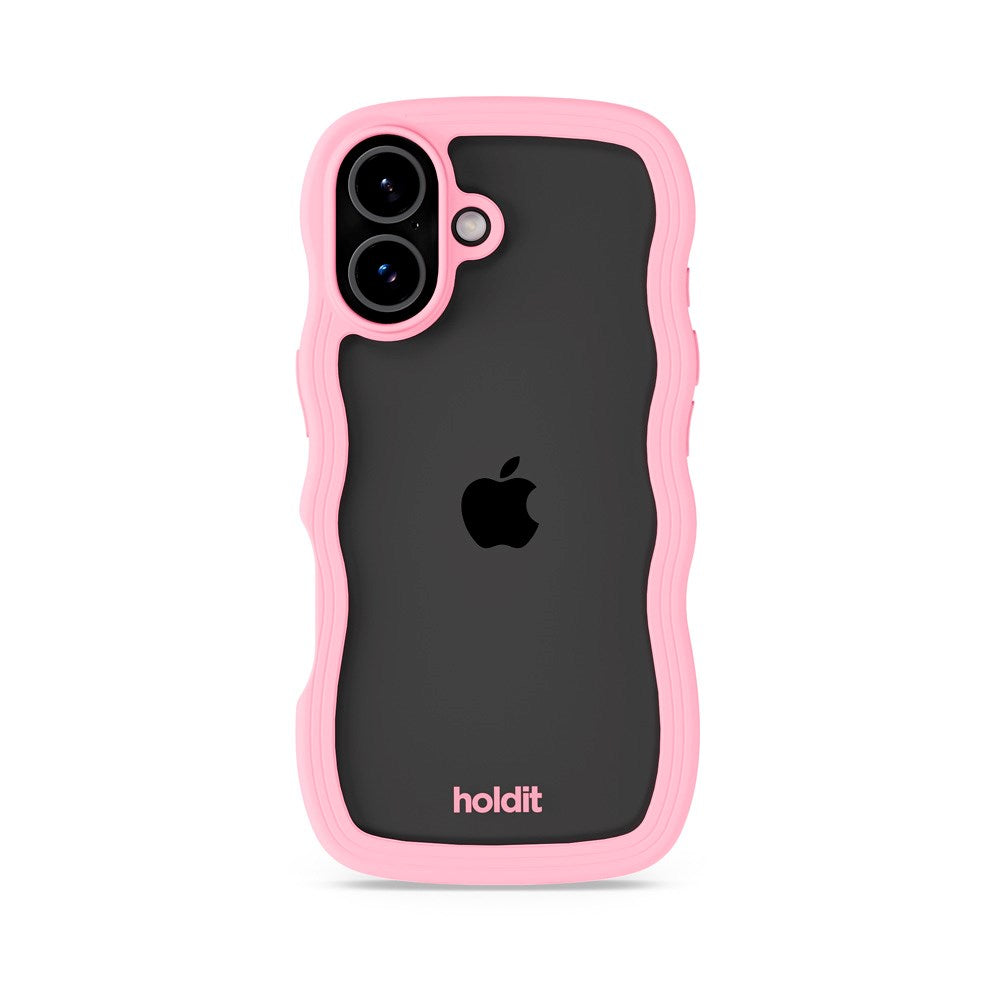Holdit iPhone 17 Wavy Case - Pink / Transparent
