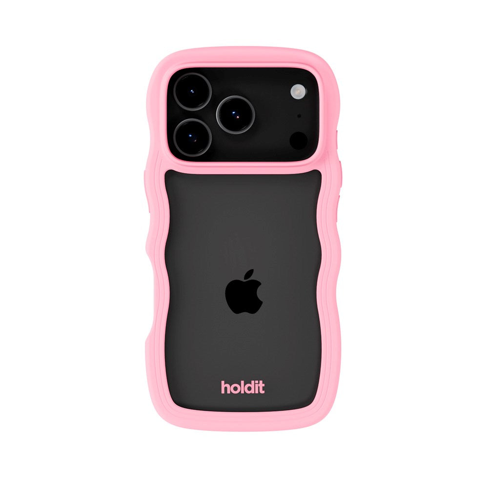 Holdit iPhone 17 Pro Max Wavy Case - Pink / Transparent