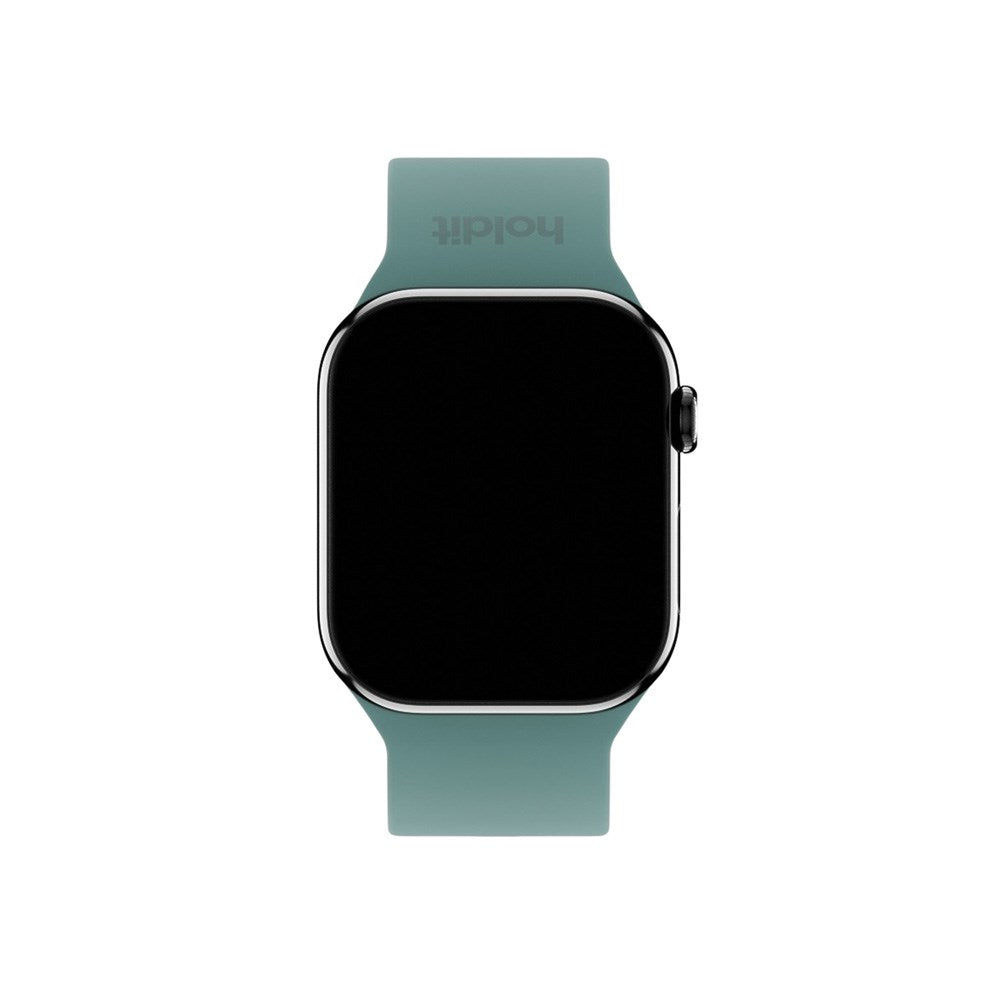 Apple Watch (38/40/SE/41/42mm) Holdit Silicone Watch Strap with Metal Buckle - Moss Green