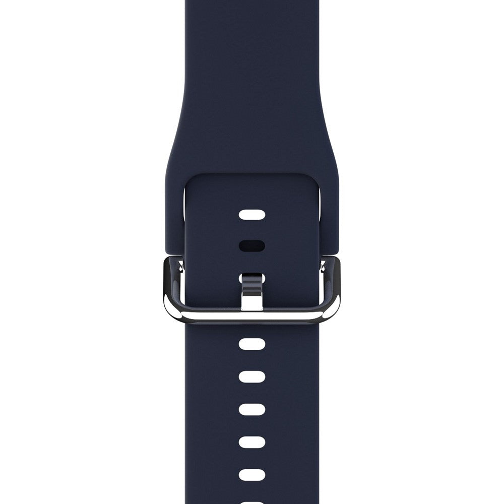 Apple Watch (42/44/SE/45/46/49mm) Holdit Silicone Watch Strap with Metal Buckle - Navy Blue