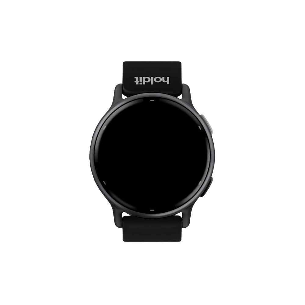 Universal Holdit Silicone Watch Strap with Metal Buckle (22mm) - Black