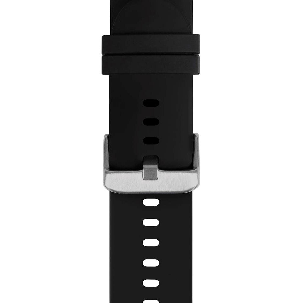 Universal Holdit Silicone Watch Strap with Metal Buckle (22mm) - Black