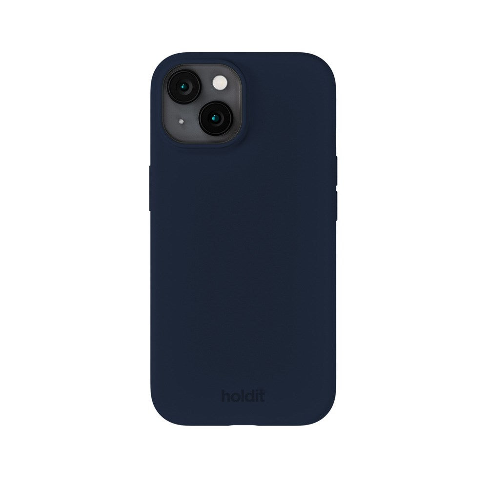 Holdit iPhone 15 Soft Touch Silikone Case - Midnight Blue