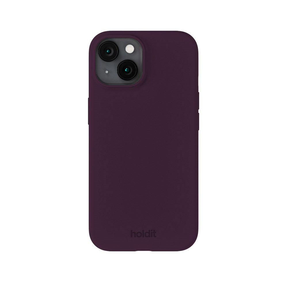 Holdit iPhone 15 Soft Touch Silikone Case - Deep Plum