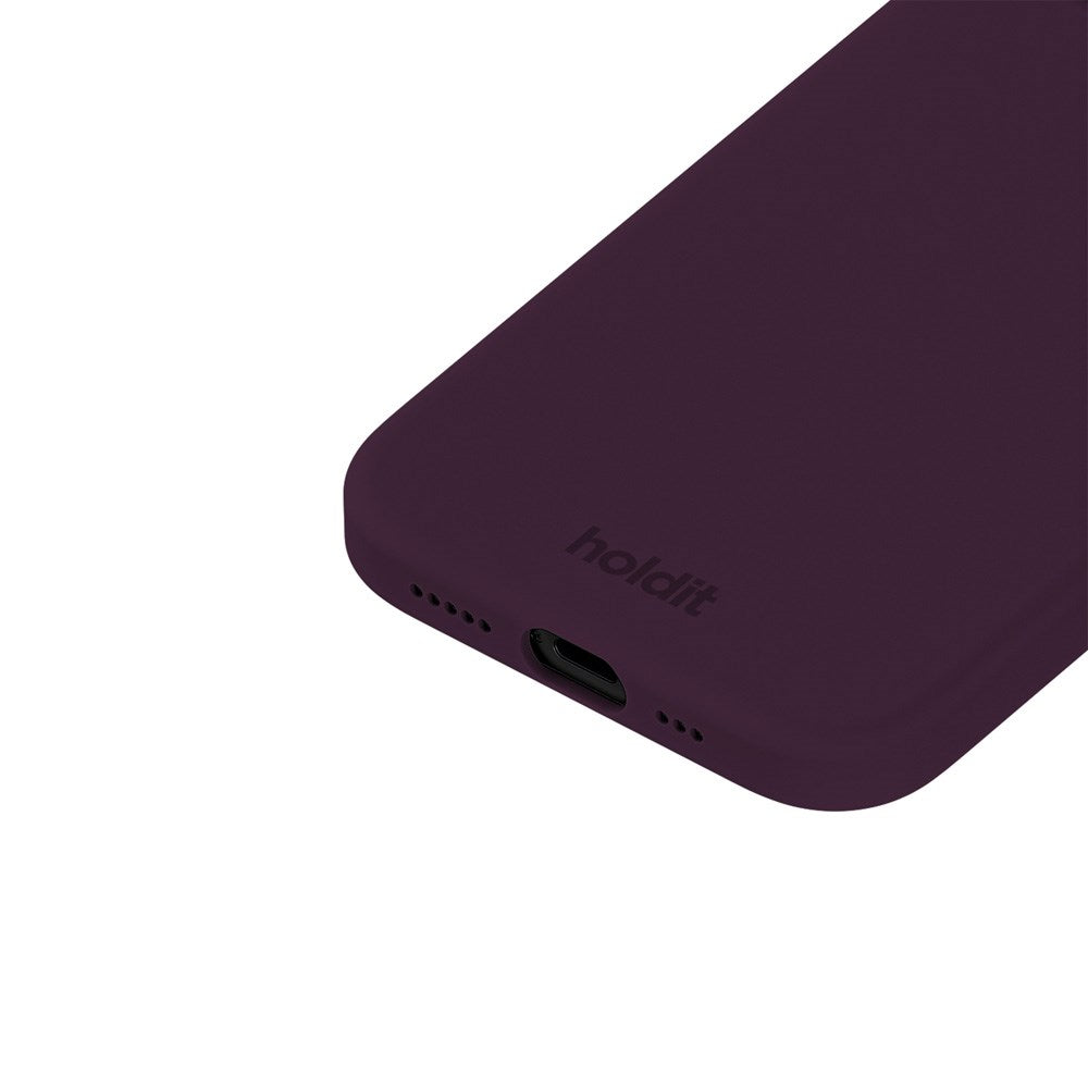 Holdit iPhone 15 Soft Touch Silikone Case - Deep Plum