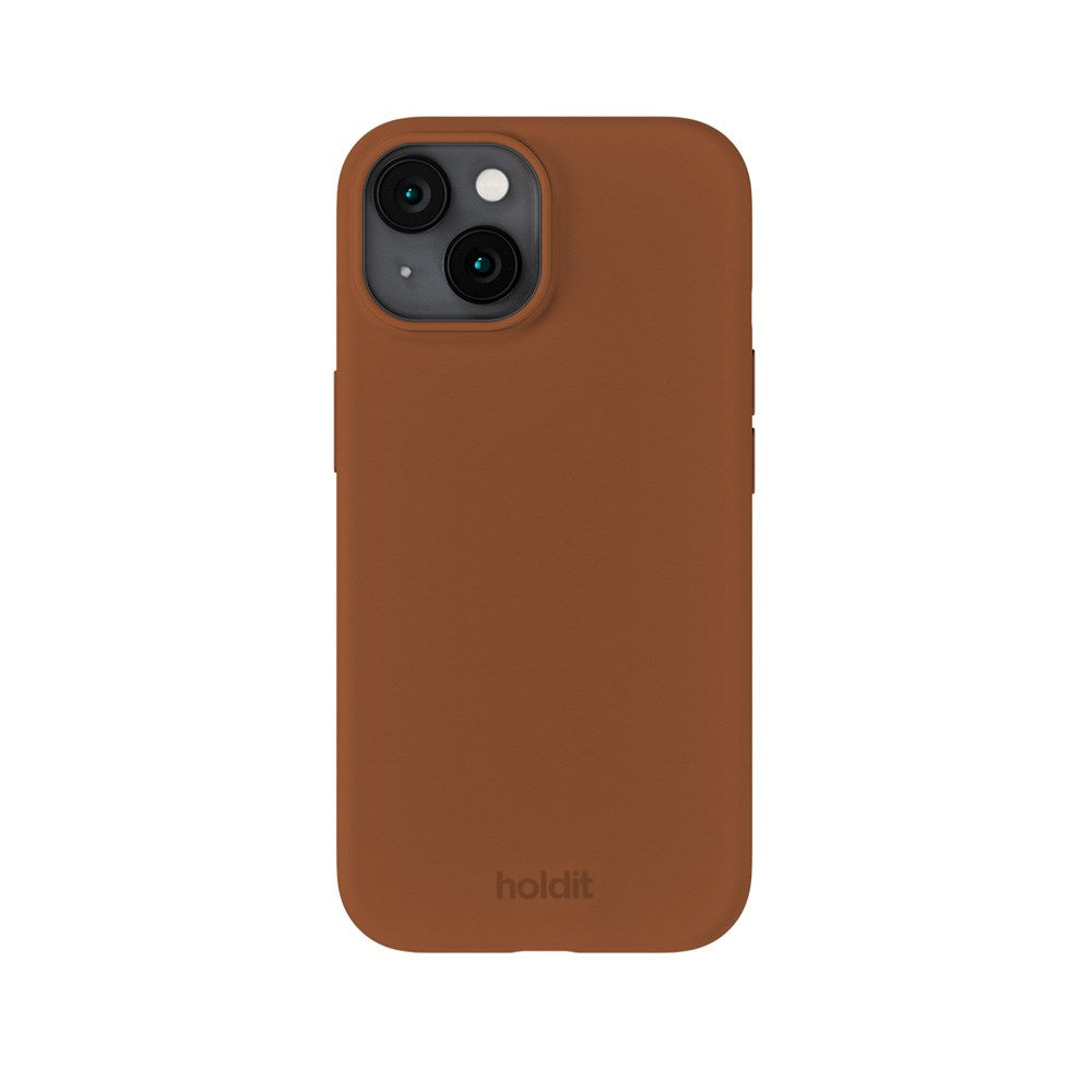 Holdit iPhone 15 Soft Touch Silikone Case - Almond Brown