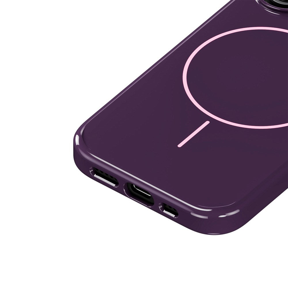 Holdit iPhone 16 Mono Case - MagSafe Compatible - Deep Plum / Pink