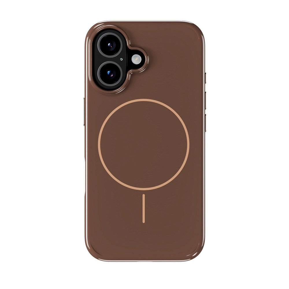 Holdit iPhone 16 Mono Case - MagSafe Compatible - Chocolate / Beige