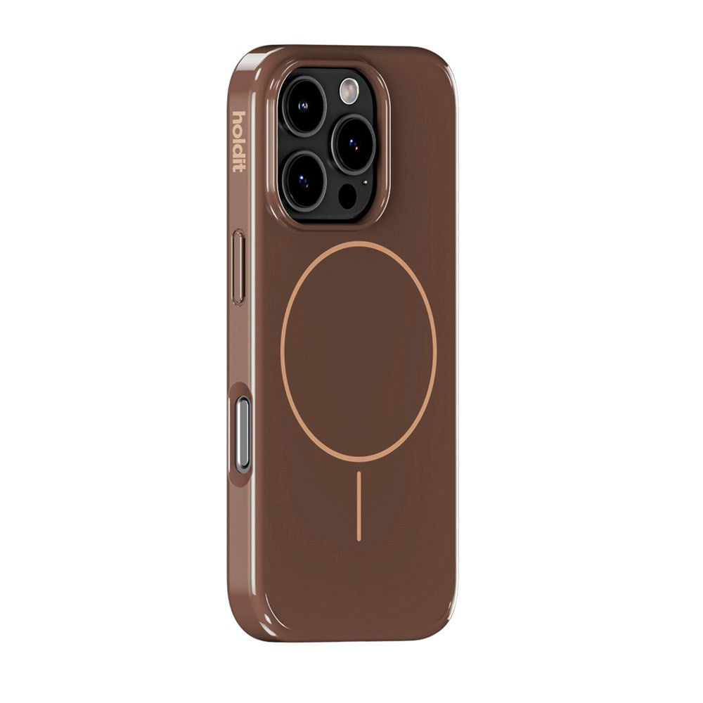 Holdit iPhone 16 Pro Mono Case - MagSafe Compatible - Chocolate / Beige