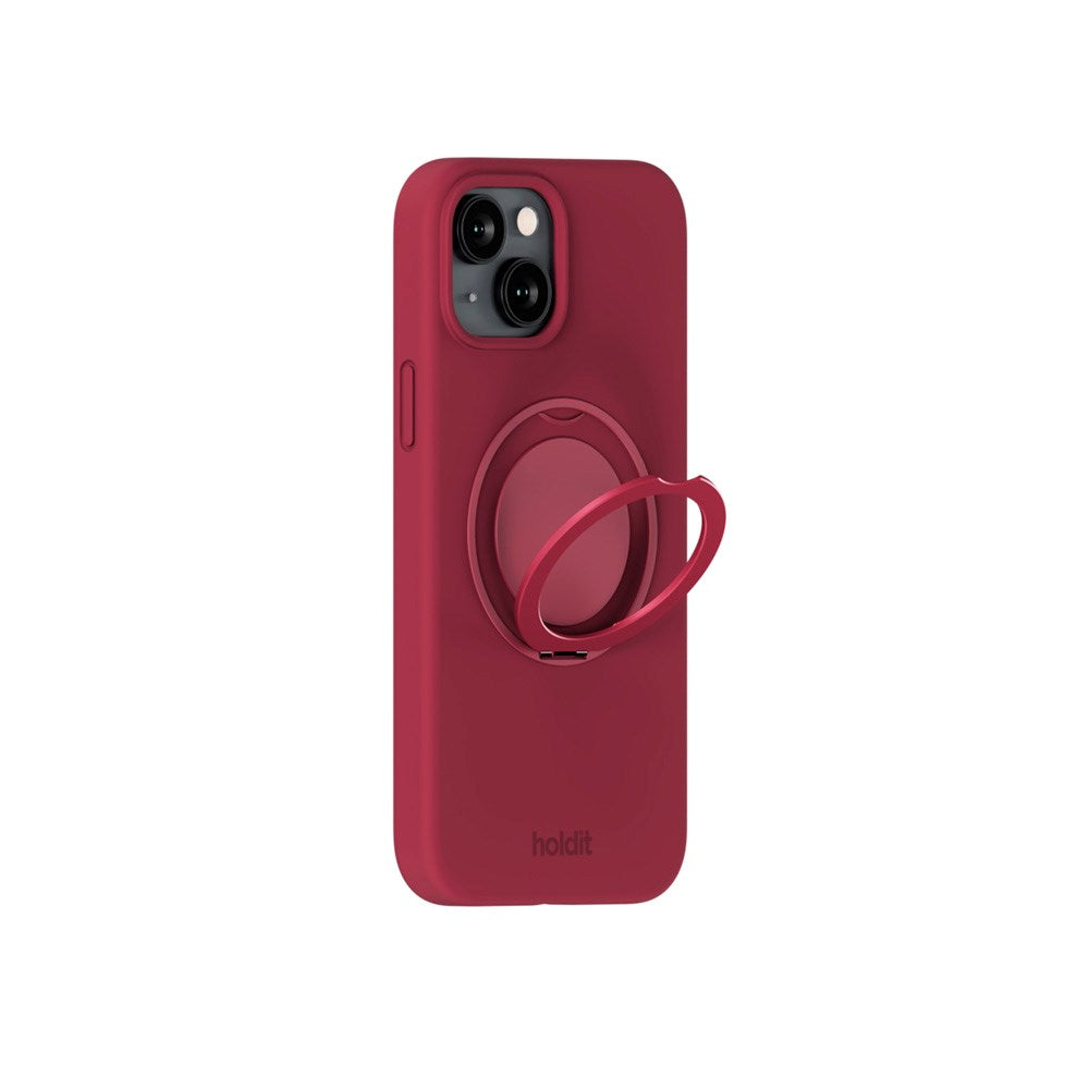 iPhone 16e / 15 Holdit Silicone Stand Case - Red Velvet