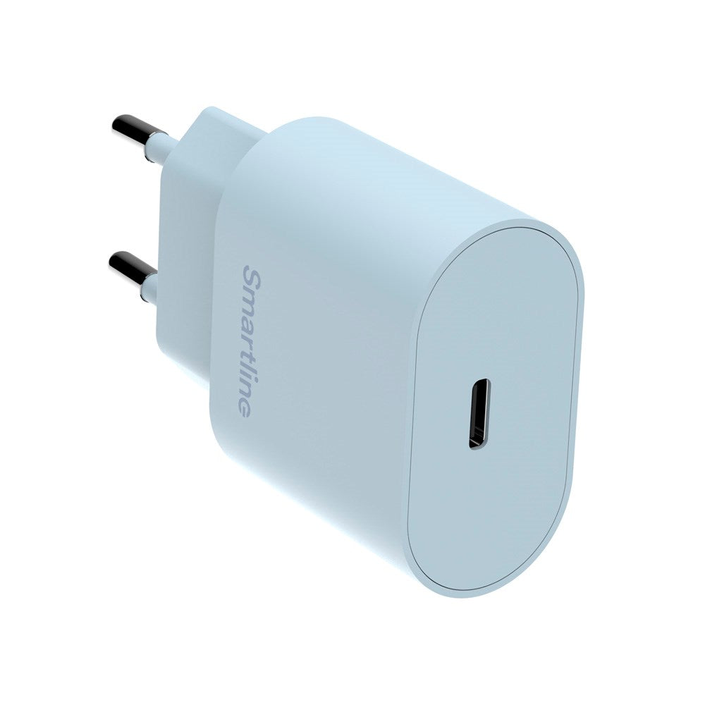 Smartline 20W Wall Charger with 1 x USB-C – Light Blue