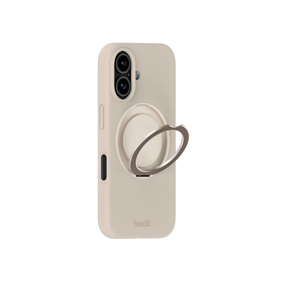 iPhone 16 Holdit Silicone Stand Case - Light Beige