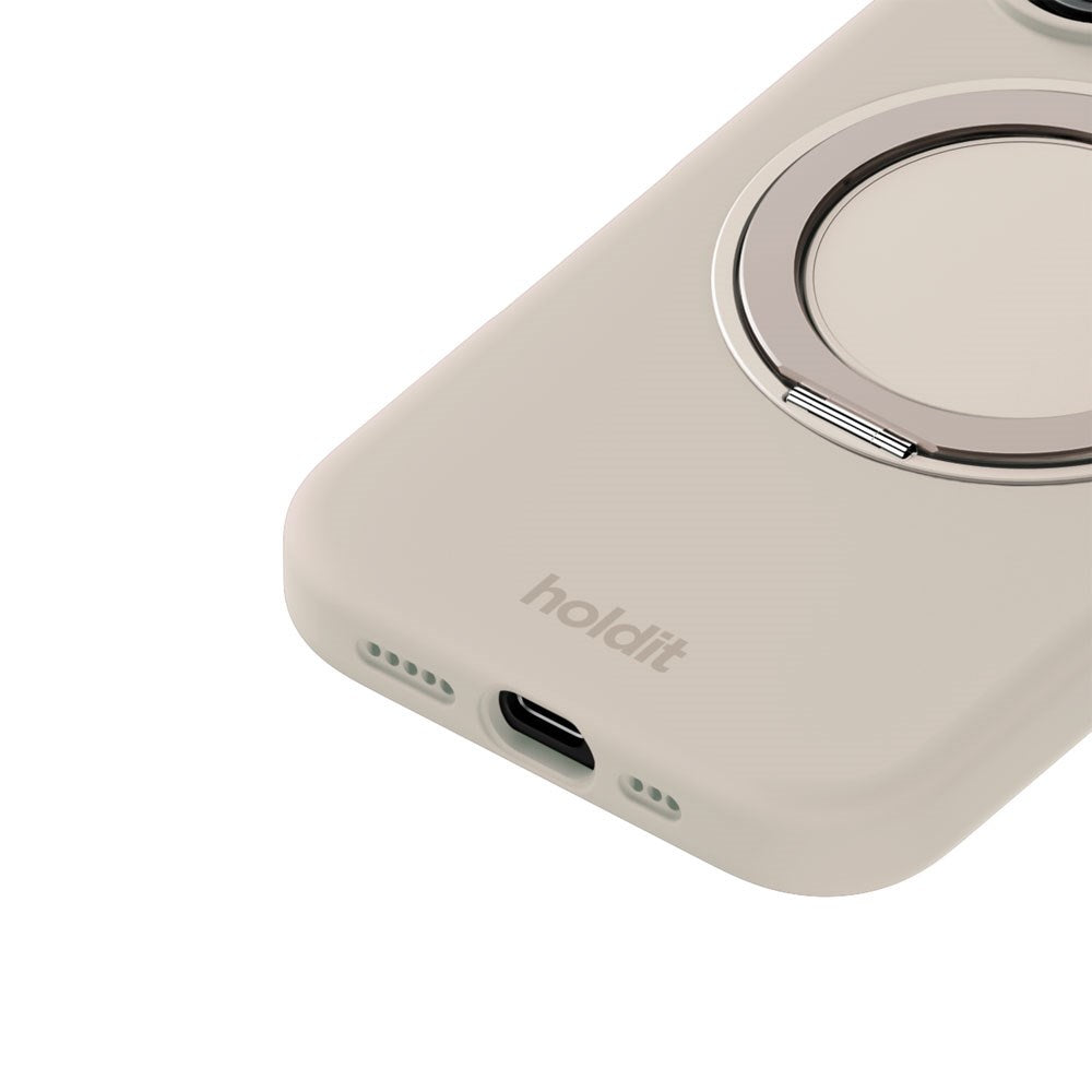 iPhone 16 Holdit Silicone Stand Case - Light Beige