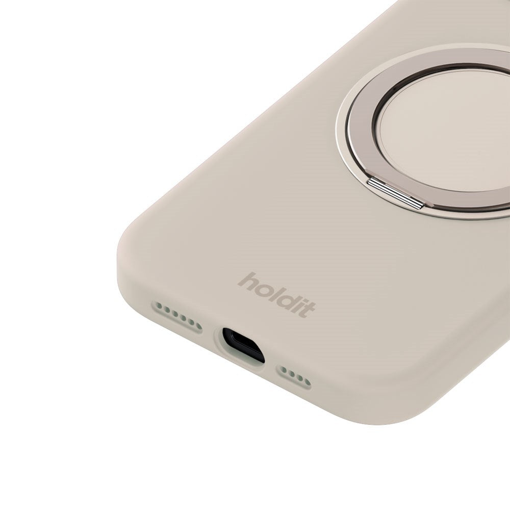 iPhone 17e / 16e / 15 Holdit Silicone Stand Case - Light Beige