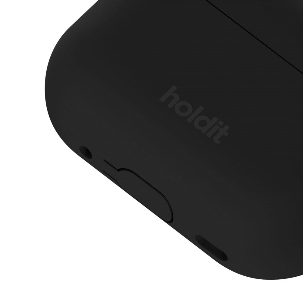 Apple AirPods Pro (1st & 2nd Gen.) Holdit Silicone Case with Carabiner - Black