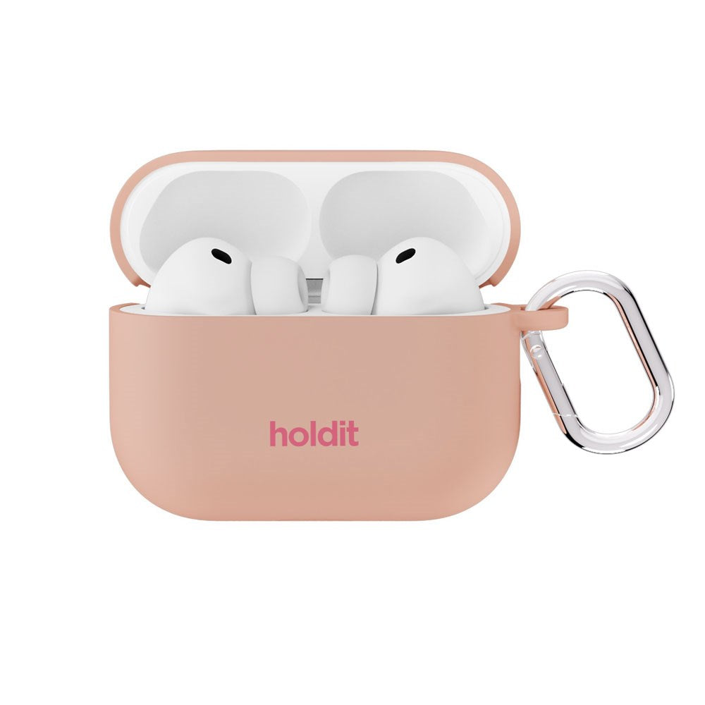 Apple AirPods Pro (3rd Gen.) Holdit Silicone Case with Carabiner - Bare Pink