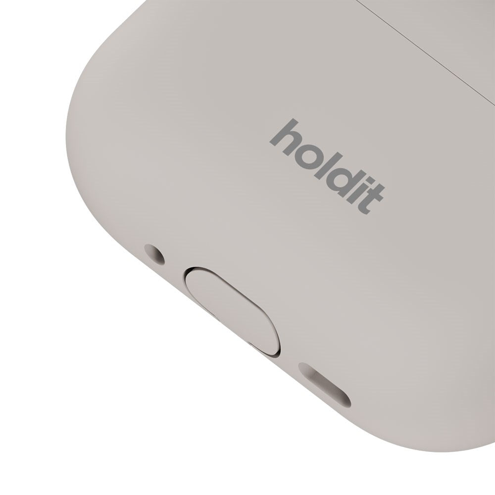 Apple AirPods Pro (3rd Gen.) Holdit Silicone Case with Carabiner - Wool Gray