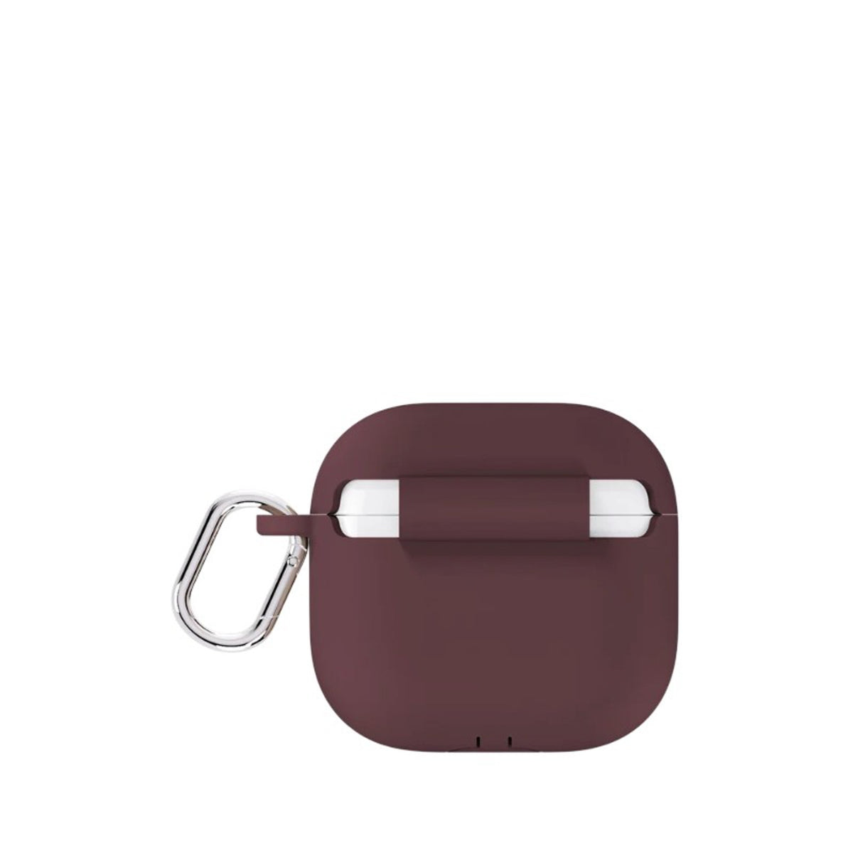 Apple AirPods (5. & 4. Gen.) Holdit Silicone Case with Carabiner - Bordeaux