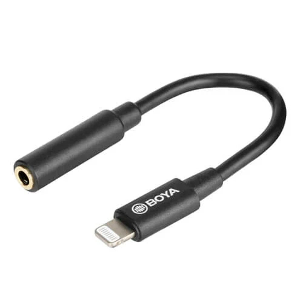 BOYA BY-K3 Audio Adapter - Lightning to 3.5mm Mini Jack - Black