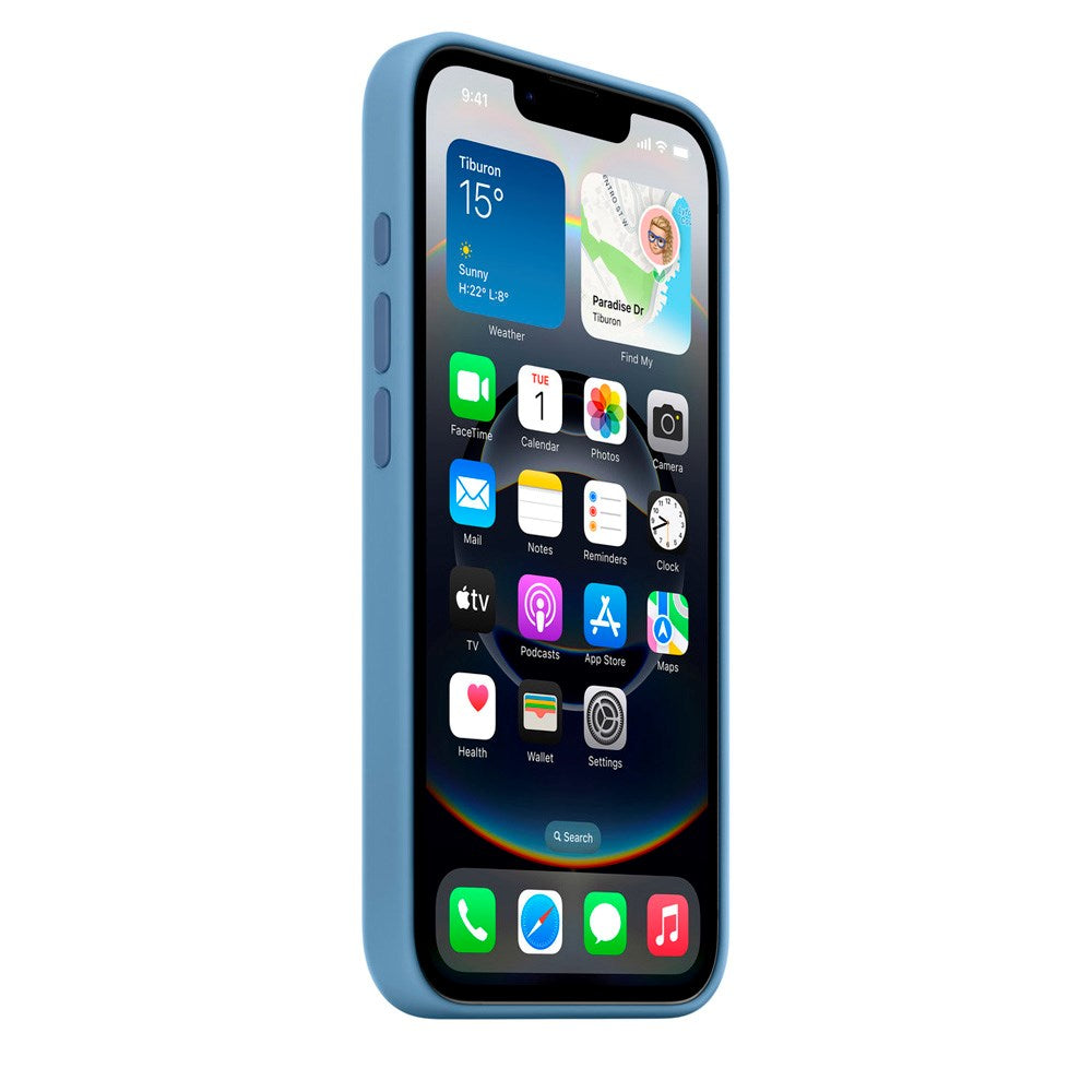 Original Apple iPhone 16e Silicone Case - Winter Blue (MD3Q4ZM/A)