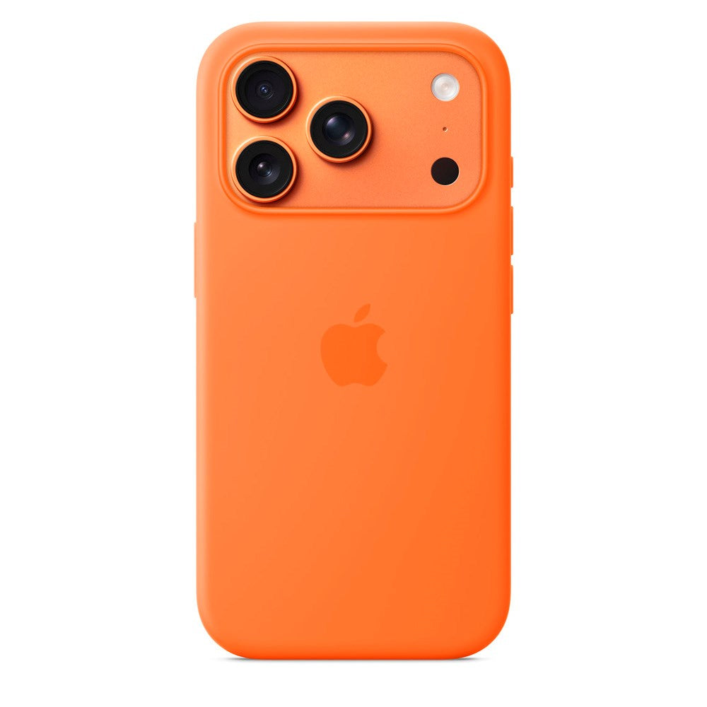 Original Apple iPhone 17 Pro Silicone Case - MagSafe Compatible - Orange (MGFE4ZM/A)
