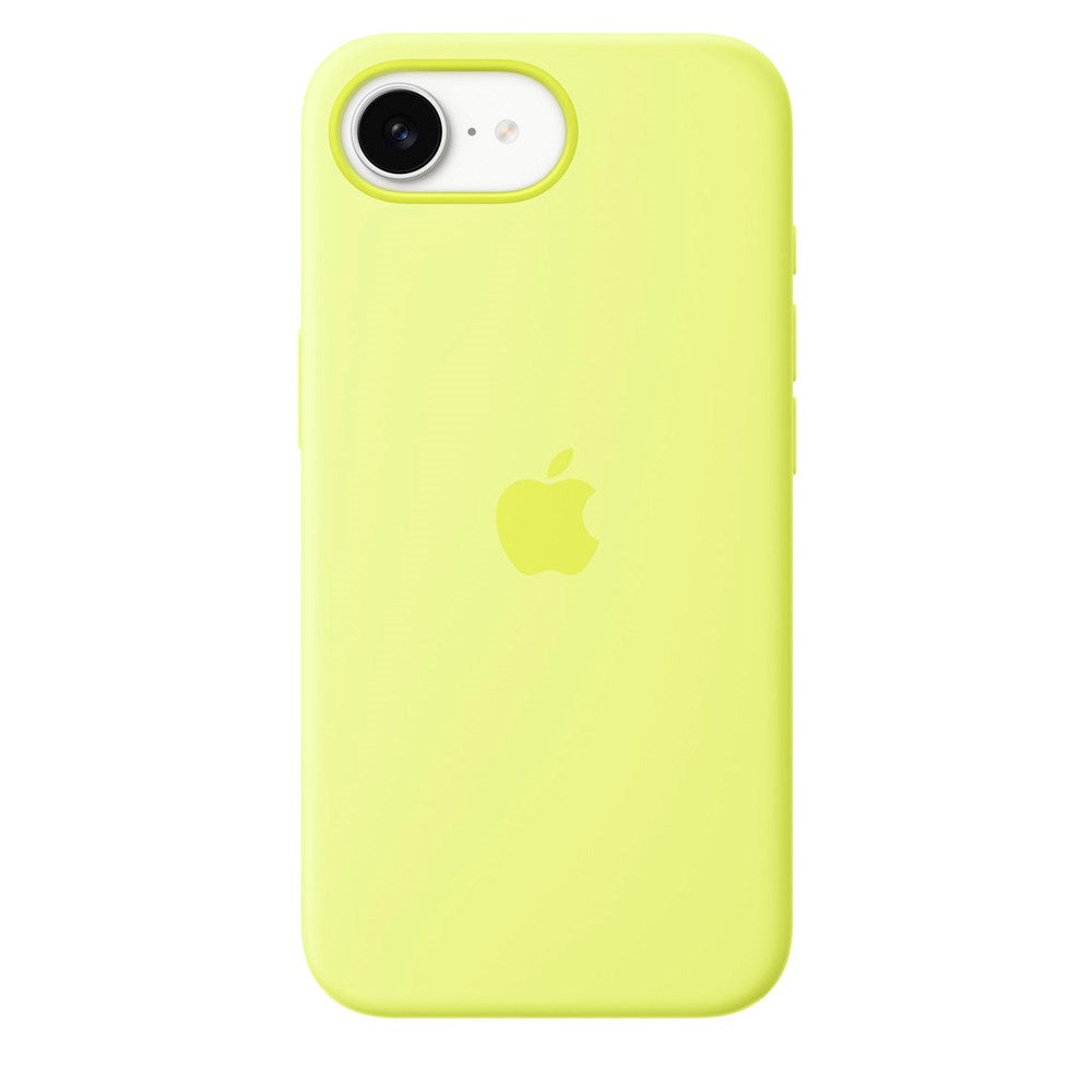 Original Apple iPhone 16e Silicone Case - Neon Yellow (MGYW4ZM/A)