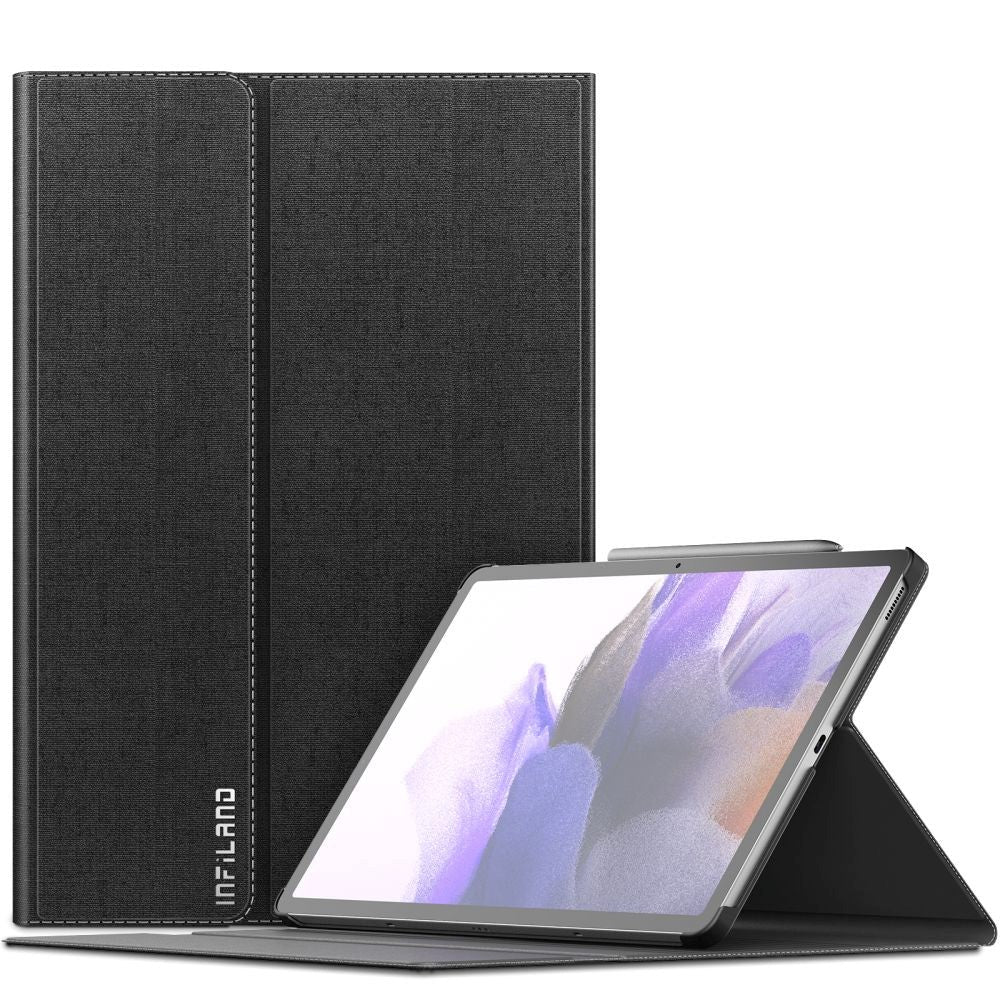 Samsung Galaxy Tab S7 FE 12.4" Infiland Classic Stand Case w. S Pen Holder - Black