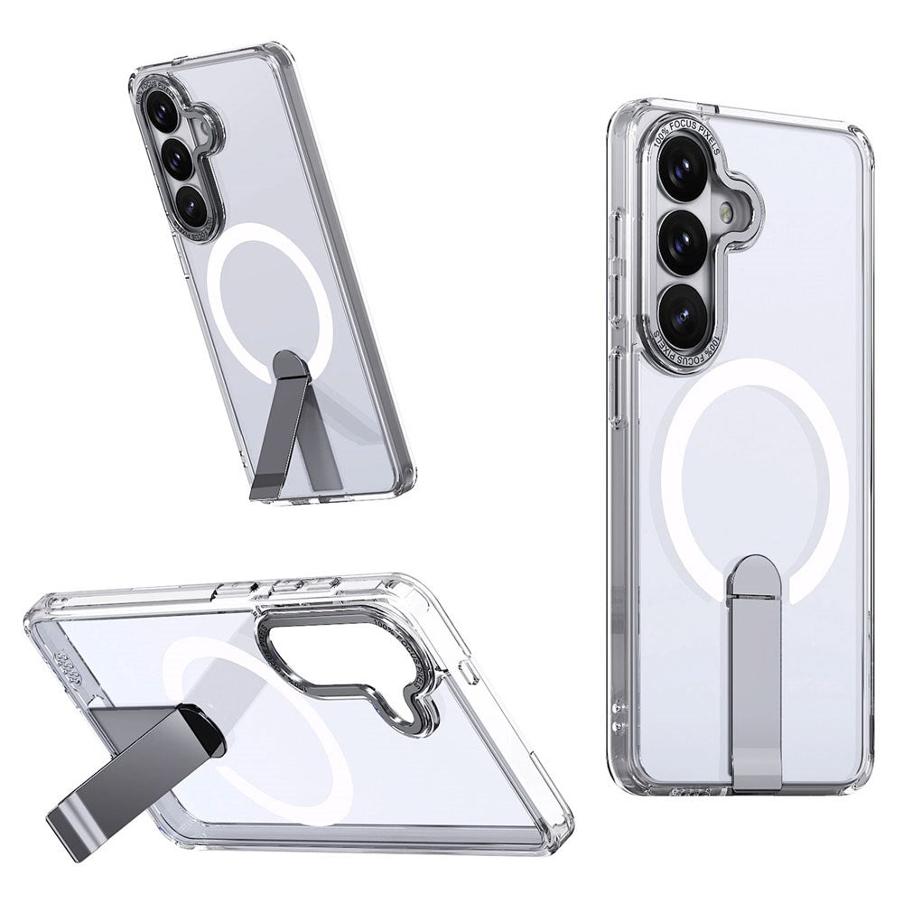 Samsung Galaxy S26 Hurtel Hybrid Armor X Case with Kickstand – MagSafe Compatible – Transparent