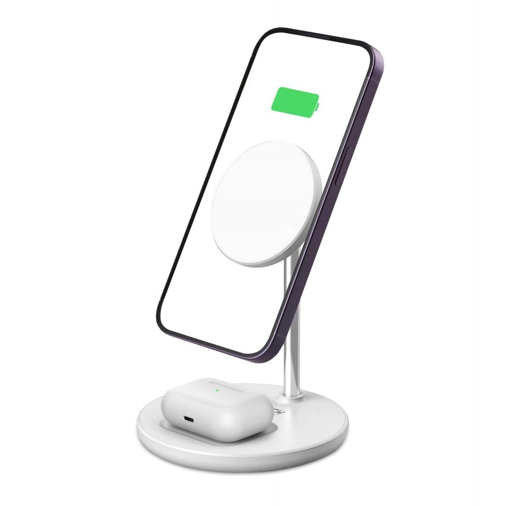 Tech-Protect A21 2-in-1 Wireless Charger 15W - White