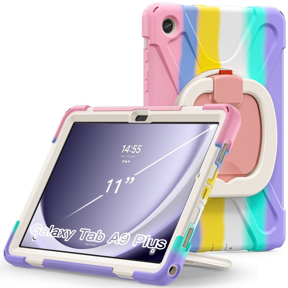 Tech-Protect Samsung Galaxy Tab A9+ (Plus) X-Armor Case + Screenprotector - Multicolored / Transparent