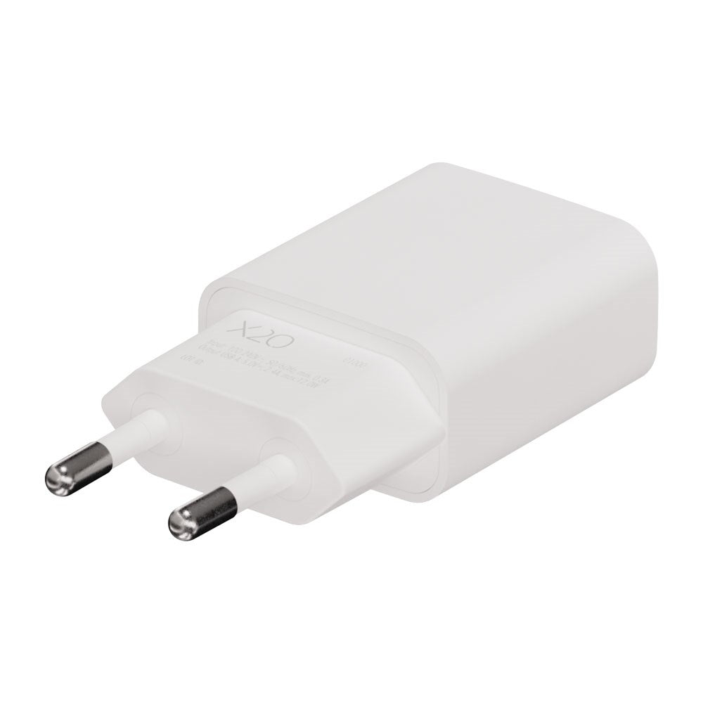 X2O 12W Wall Charger with 1x USB-A - White