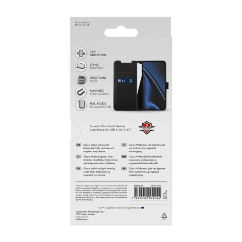 Samsung Galaxy A57 X2O Classic Wallet Flip Case - Black