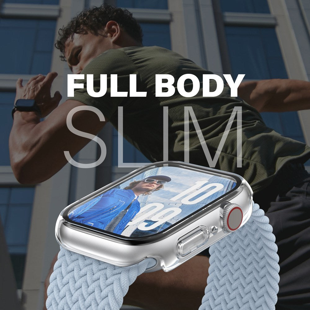 PanzerGlass Apple Watch 9/8/7 (45mm) Snappie Full Body Slim Case with Built-in Screen Protector - Transparent