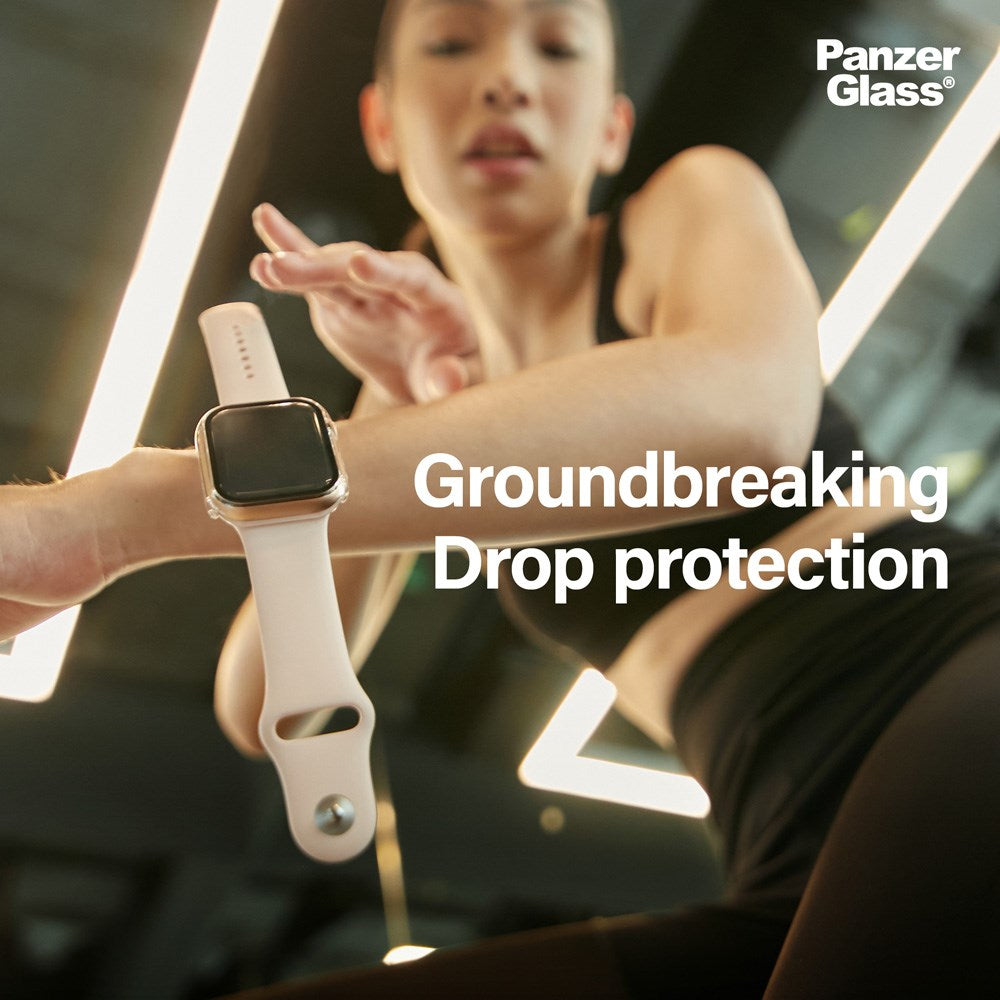 PanzerGlass Apple Watch 9/8/7 (45mm) Snappie Full Body Slim Case with Built-in Screen Protector - Transparent