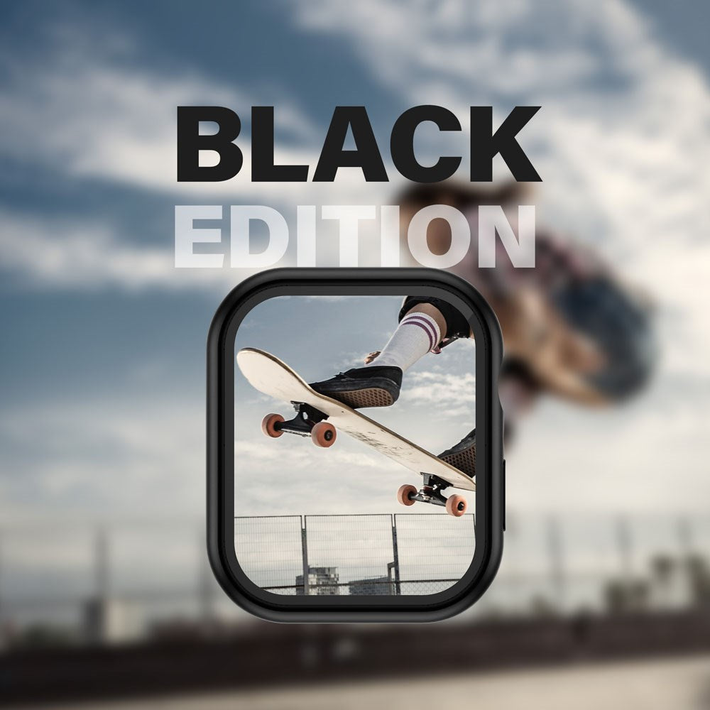 PanzerGlass Apple Watch 9/8/7 (45mm) Snappie Full Body Slim Case with Built-in Screen Protector - Black