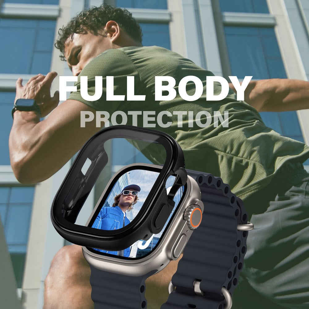 PanzerGlass Apple Watch Ultra 3/2/1 (49mm) Snappie Full Body Case with Built-in Screen Protector - Black