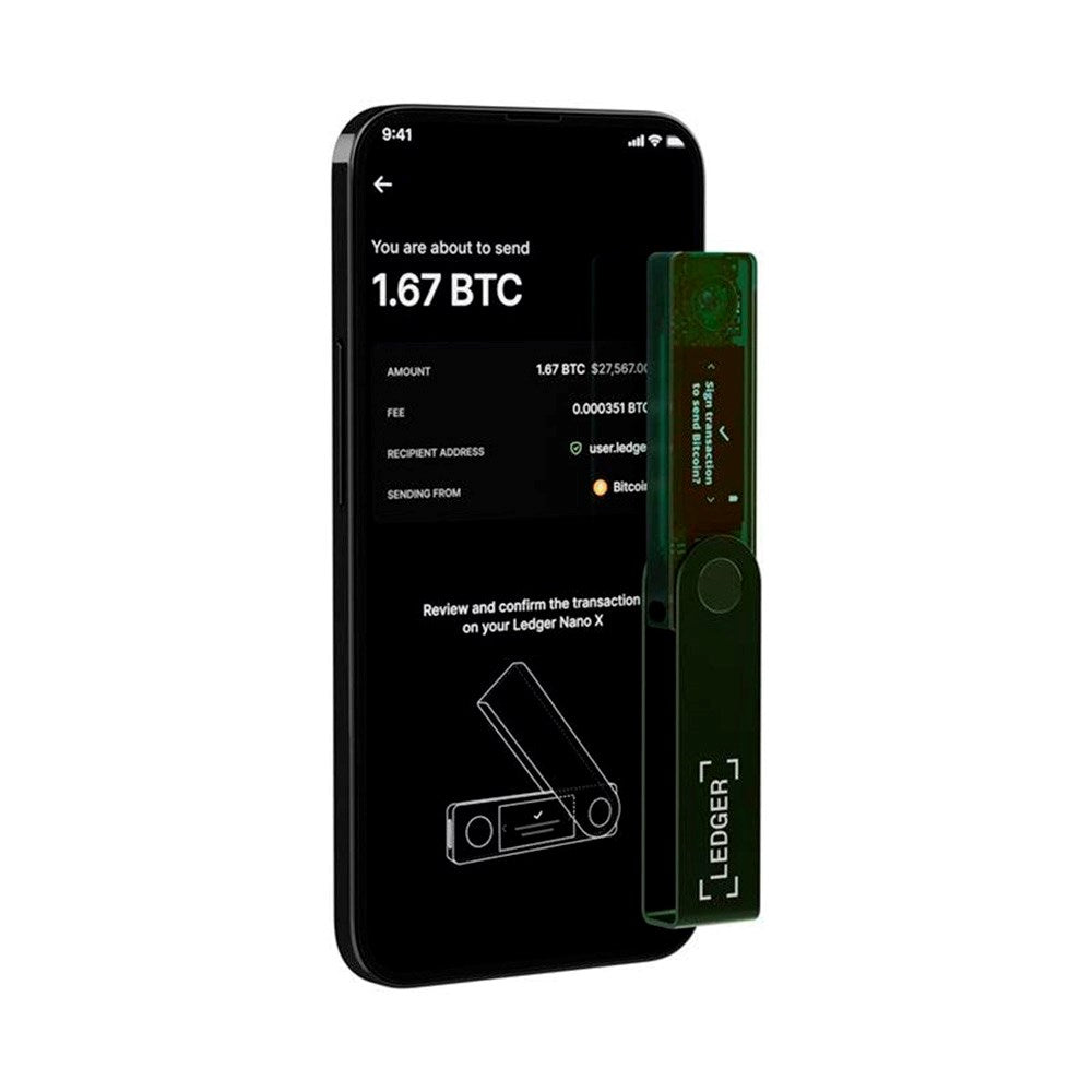 Ledger Nano X Crypto Hardware Wallet - Emerald Green