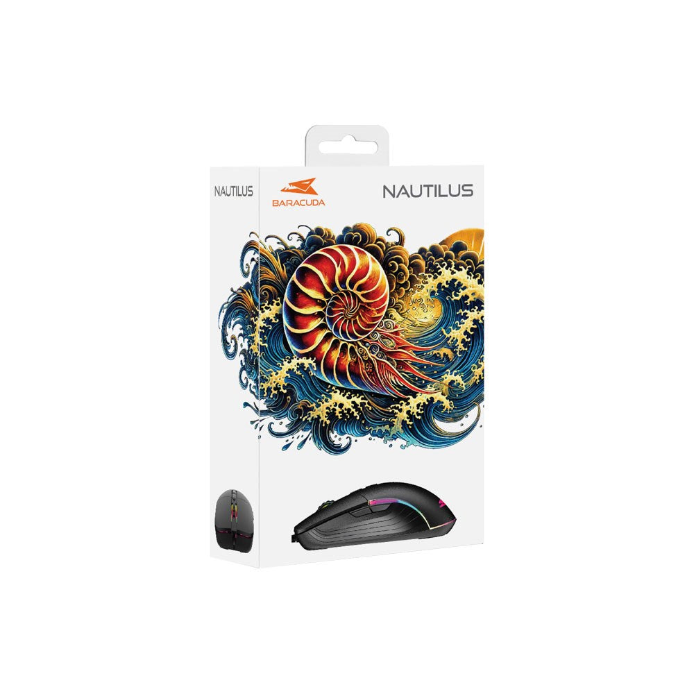 Baracuda NAUTILUS Gaming Mouse - 7D / 12800 DPI - Black