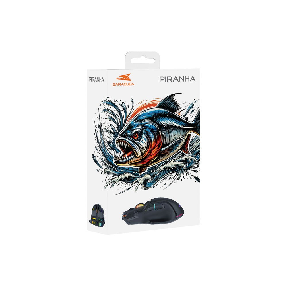 Baracuda PIRANHA Gaming Mouse - 7D / 7200 DPI - Black