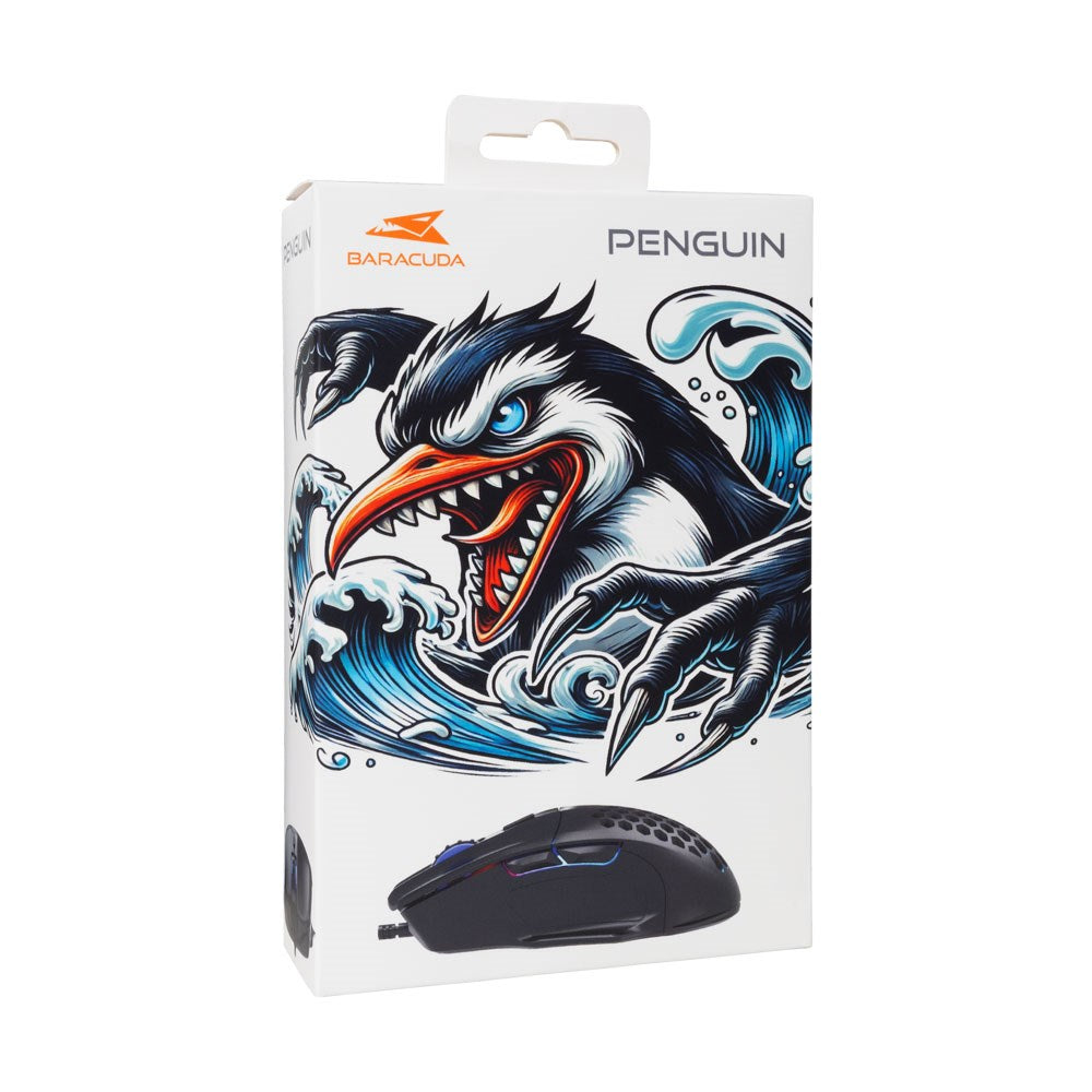 Baracuda PENGUIN Gaming Mouse - 6D / 3600 DPI - Black