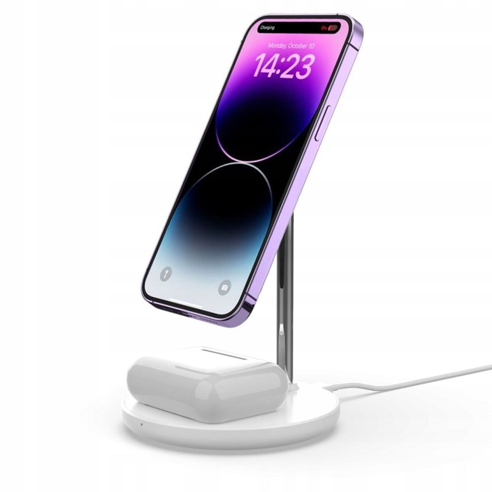 Tech-Protect A21 2-in-1 Wireless Charger 15W - White